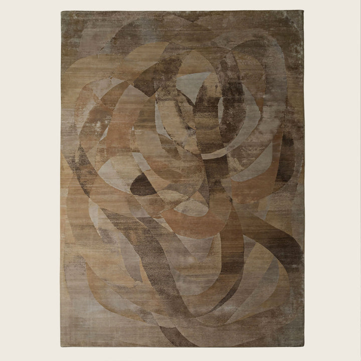 Image for Contemporary Silk Wool Blend Rug - 10' x 14'