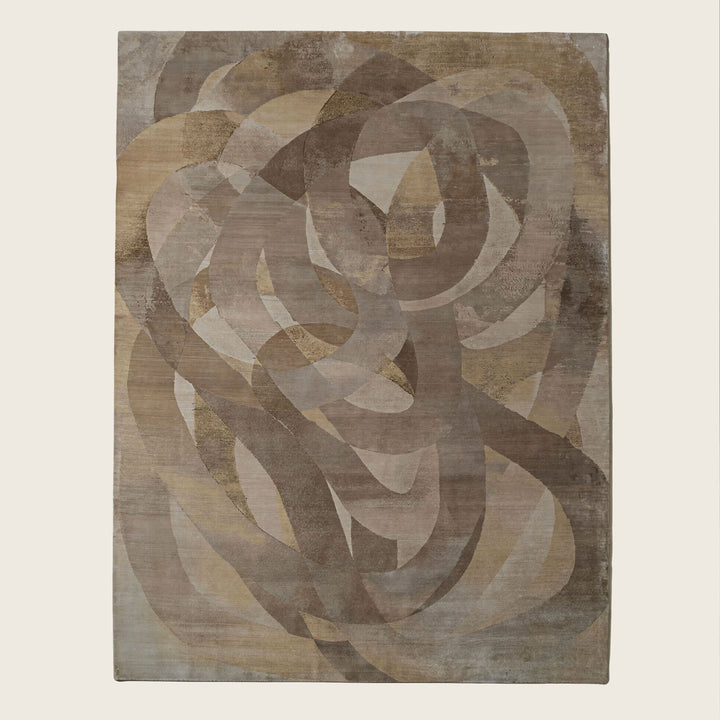 Image for Contemporary Silk Wool Blend Rug - 10' x 14'
