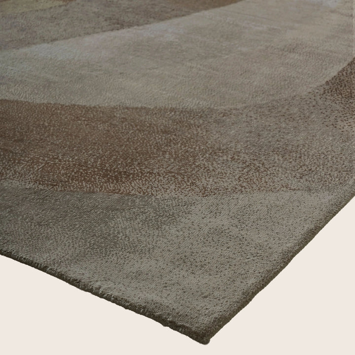 Image for Honey Beige Contemporary Silk Wool Blend Rug - 8'11" x 11'11"