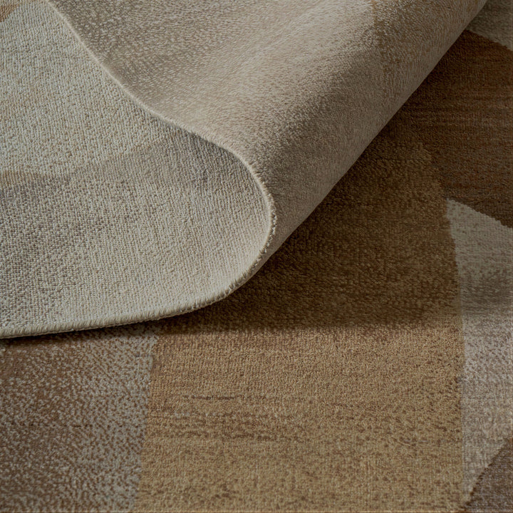 Image for Honey Beige Contemporary Silk Wool Blend Rug - 8'11" x 11'11"