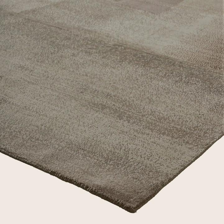 Image for Stone Beige Contemporary Silk Wool Blend Rug - 9'10" x 14'1"