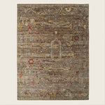Image for Brown Red Contemporary Silk Wool Blend Rug - 8'11" x 12'