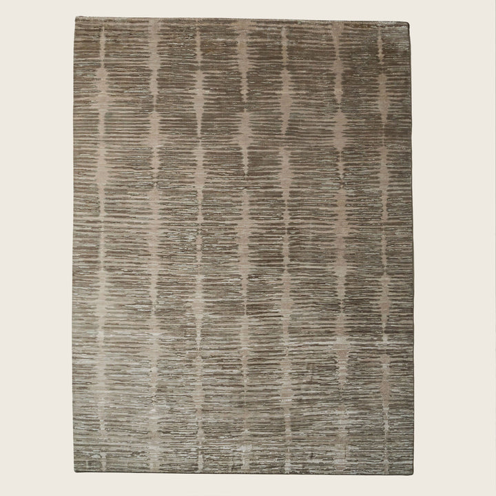 Image for Sand Stone Contemporary Silk Wool Blend Rug - 9'1" x 12'