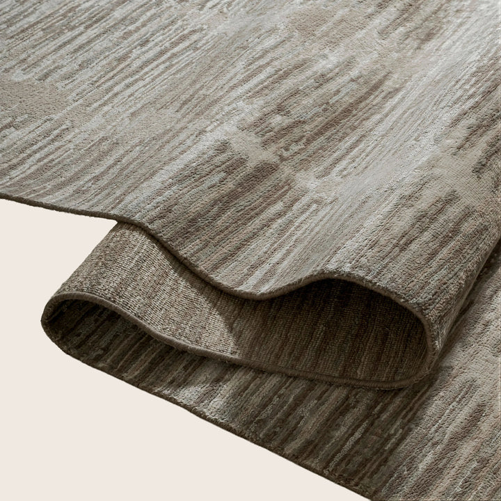 Image for Sand Stone Contemporary Silk Wool Blend Rug - 9'1" x 12'