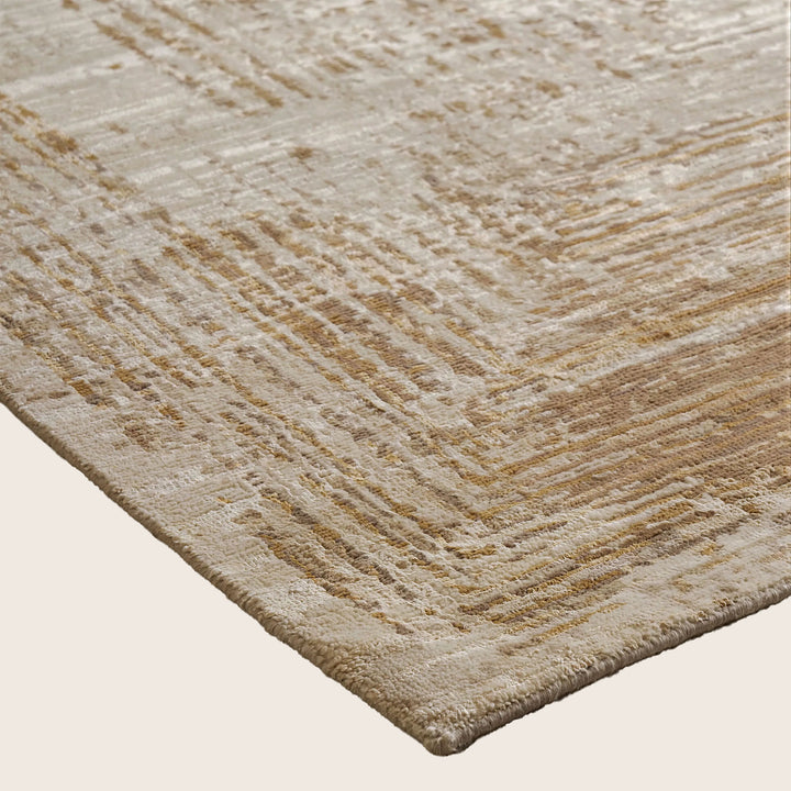 Image for Beige Brown Contemporary Silk Wool Blend Rug - 8'11" x 12'1"