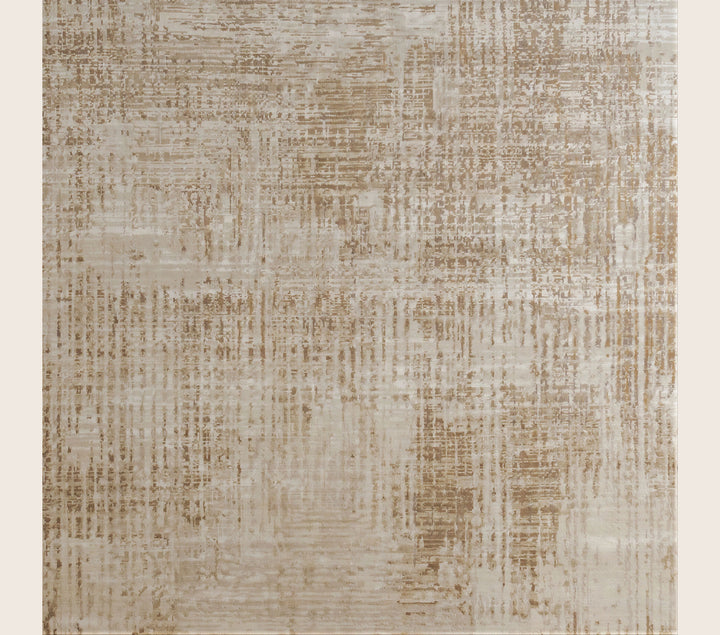 Image for Beige Brown Contemporary Silk Wool Blend Rug - 8'11" x 12'1"