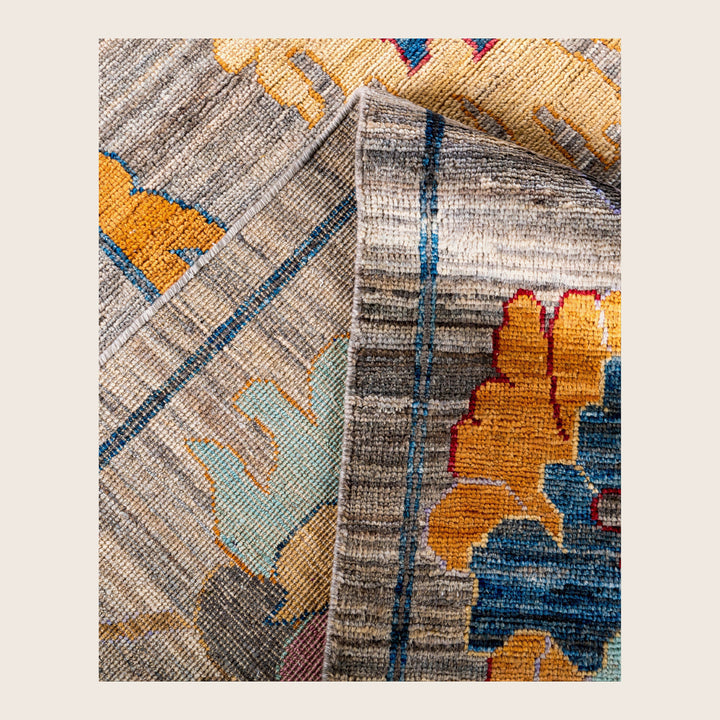 Image for Brown Traditional Oushak Wool Rug - 10'1" x 13'7"