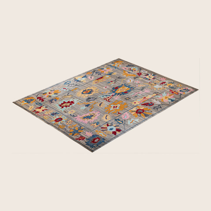 Image for Brown Traditional Oushak Wool Rug - 10'1" x 13'7"