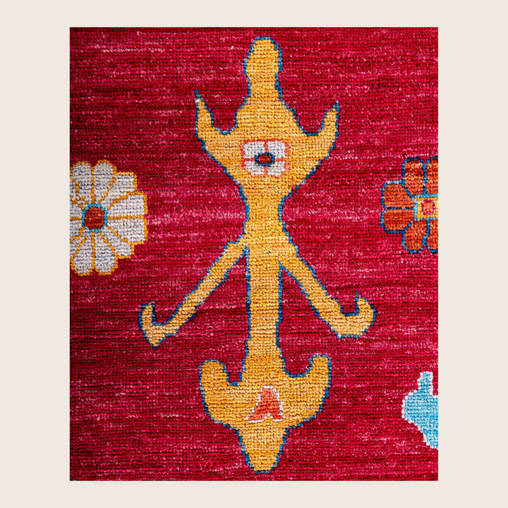 Image for Red Traditional Oushak Wool Rug - 10'3" x 13'9"