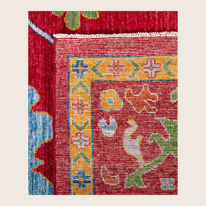 Image for Red Traditional Oushak Wool Rug - 10'3" x 13'9"
