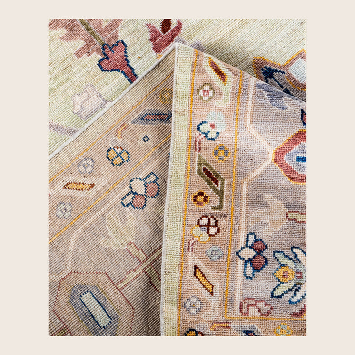 Image for Ivory Traditional Oushak Wool Rug - 9'3" x 11'9"