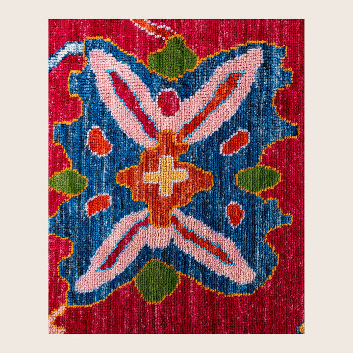 Image for Red Traditional Oushak Wool Rug - 9'1" x 12'2"