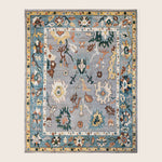 Image for Grey Traditional Oushak Wool Rug - 9'4" x 11'10"