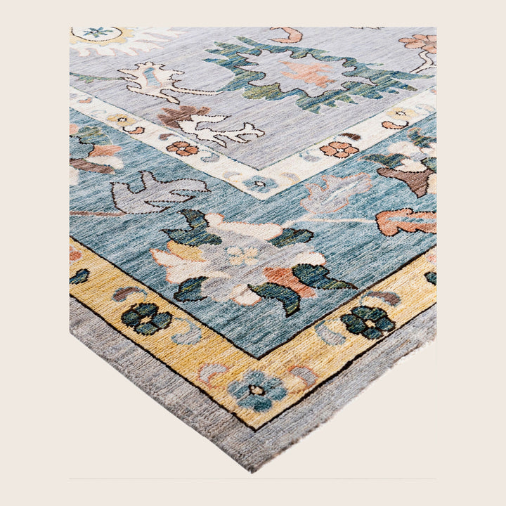 Image for Grey Traditional Oushak Wool Rug - 9'4" x 11'10"