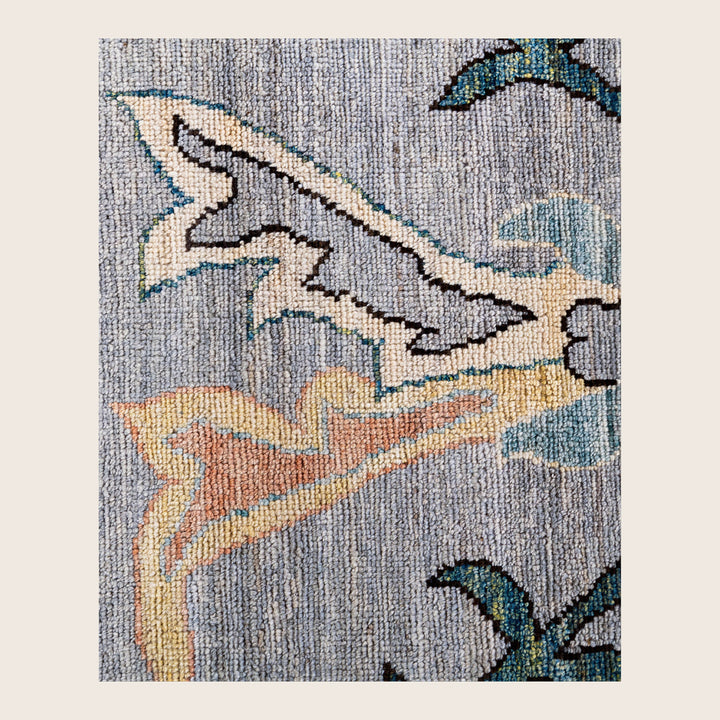 Image for Grey Traditional Oushak Wool Rug - 9'4" x 11'10"