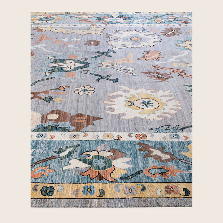 Image for Grey Traditional Oushak Wool Rug - 9'4" x 11'10"