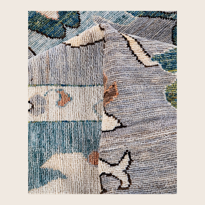 Image for Grey Traditional Oushak Wool Rug - 9'4" x 11'10"
