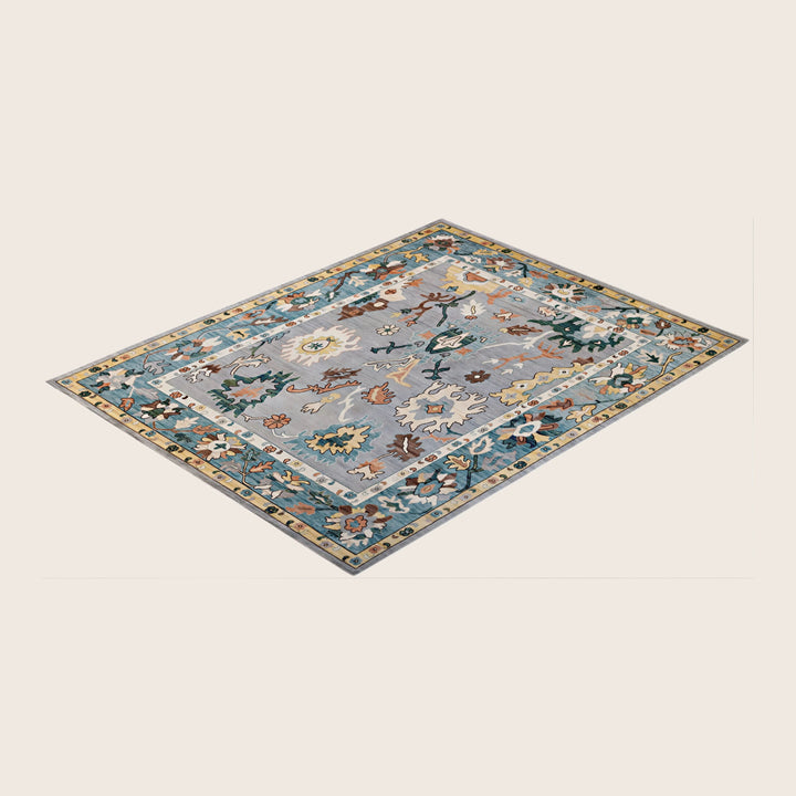 Image for Grey Traditional Oushak Wool Rug - 9'4" x 11'10"
