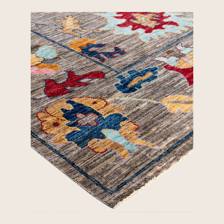 Image for Brown Traditional Oushak Wool Rug - 8'4" x 9'10"