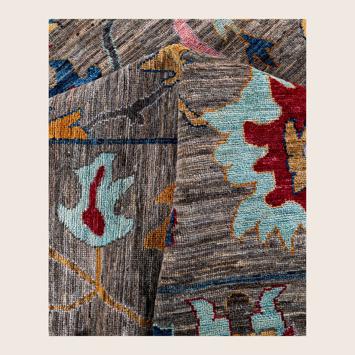 Image for Brown Traditional Oushak Wool Rug - 8'4" x 9'10"