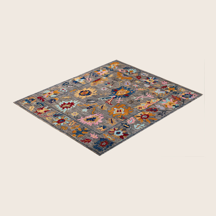 Image for Brown Traditional Oushak Wool Rug - 8'4" x 9'10"
