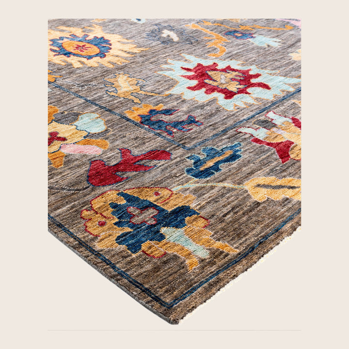 Image for Brown Traditional Oushak Wool Rug - 8'5" x 9'11"