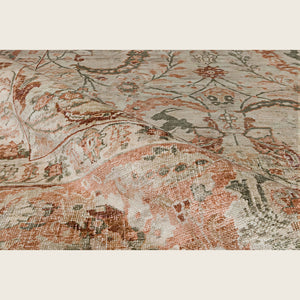 Image for Orange Beige Traditional Silk Wool Blend Rug - 10'x 14' - hover