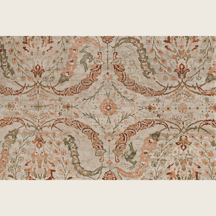 Image for Orange Beige Traditional Silk Wool Blend Rug - 10'x 14'
