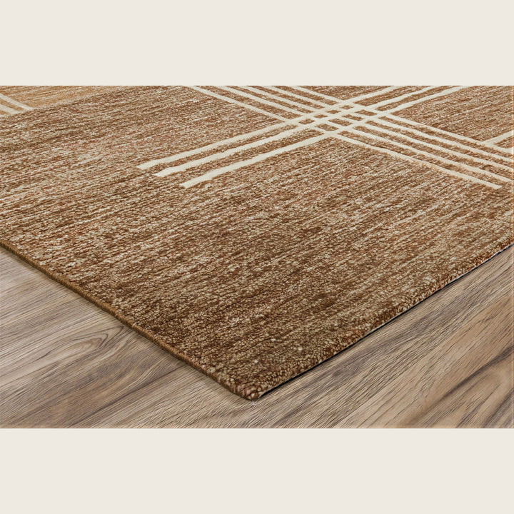 Image for Bourbon Contemporary Silk Wool Linen Blend Rug - 9' x 12'