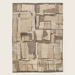 Image for Brown Contemporary Silk Wool Linen Blend Rug - 9' x 12'
