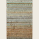 Image for Green Multi Transitional Silk Rug - 6' x 9'
