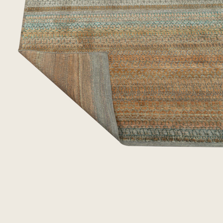 Image for Green Multi Transitional Silk Rug - 6' x 9'