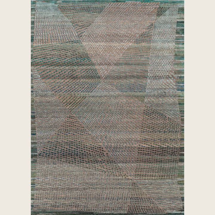 Image for Green Blue Transitional Silk Rug - 10' x 14'