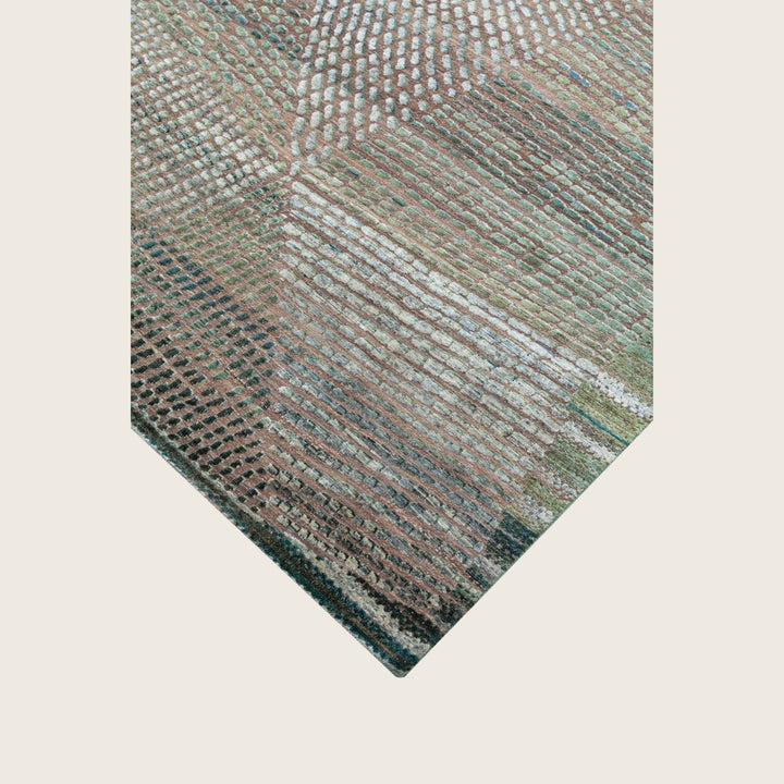 Image for Green Blue Transitional Silk Rug - 10' x 14'