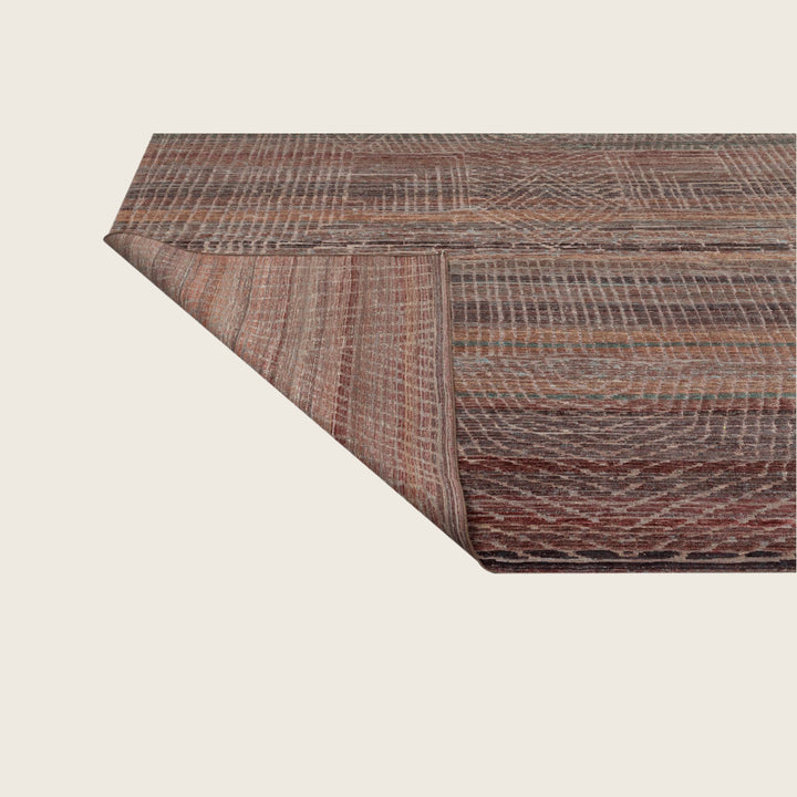 Image for Wine Grey Transitional Silk Rug - 10' x 14'