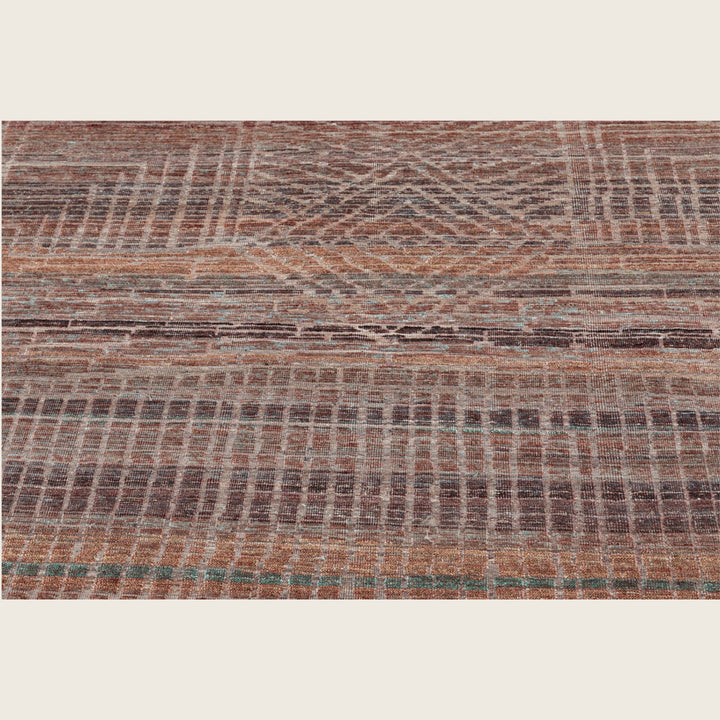 Image for Wine Grey Transitional Silk Rug - 10' x 14'