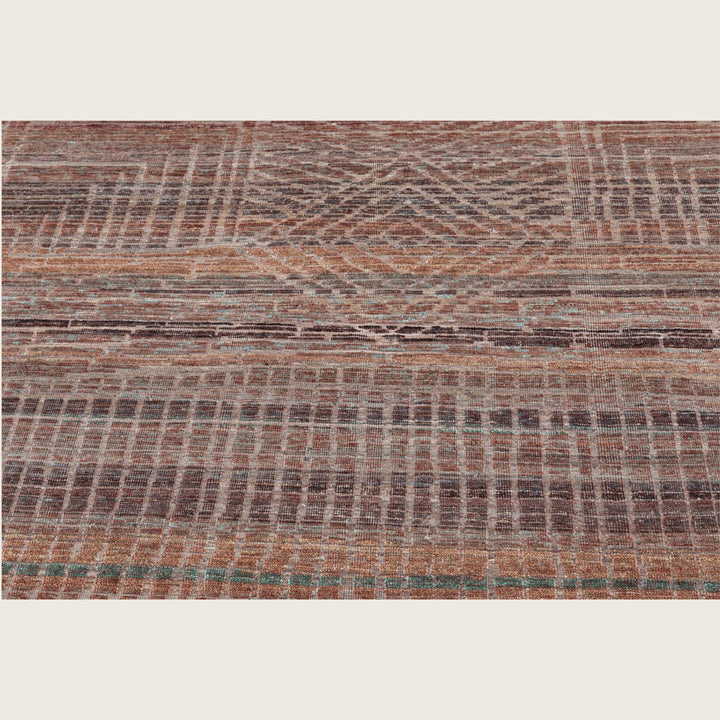 Image for Wine Grey Transitional Silk Rug - 10' x 14'