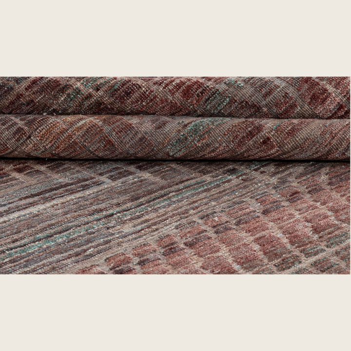 Image for Wine Grey Transitional Silk Rug - 10' x 14'
