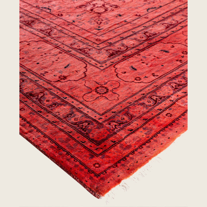 Pink Traditional Samsara Wool Rug - 8' x 10'2"
