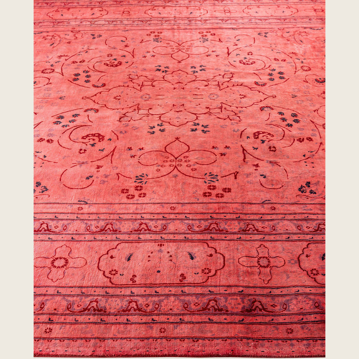 Pink Traditional Samsara Wool Rug - 8' x 10'2"