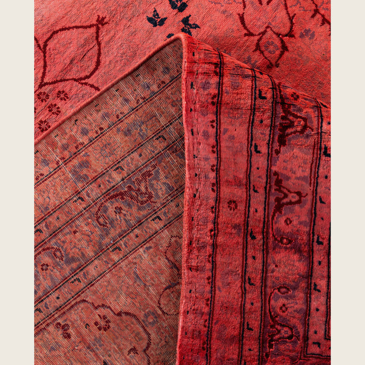 Pink Traditional Samsara Wool Rug - 8' x 10'2"