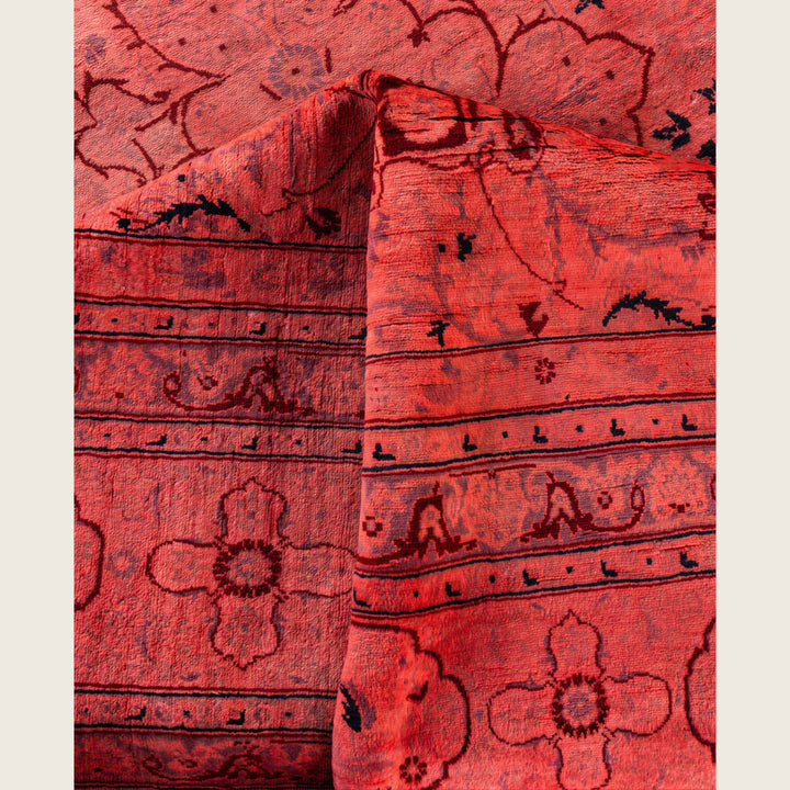 Pink Traditional Samsara Wool Rug - 8' x 10'2"