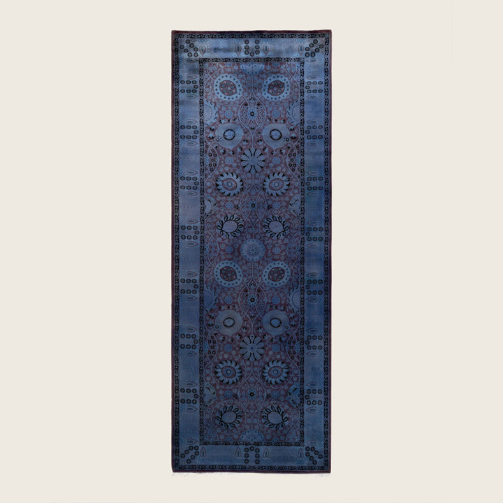 Purple Traditional Samsara Wool Runner - 3'2" x 8'9"