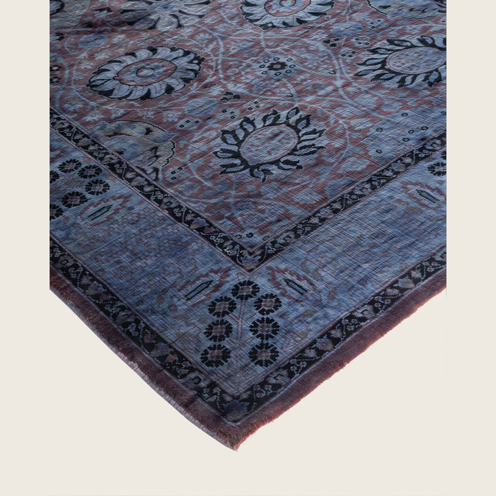 Purple Traditional Samsara Wool Runner - 3'2" x 8'9"
