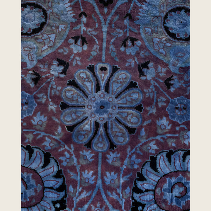Purple Traditional Samsara Wool Runner - 3'2" x 8'9"