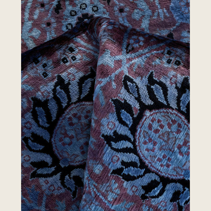Purple Traditional Samsara Wool Runner - 3'2" x 8'9"