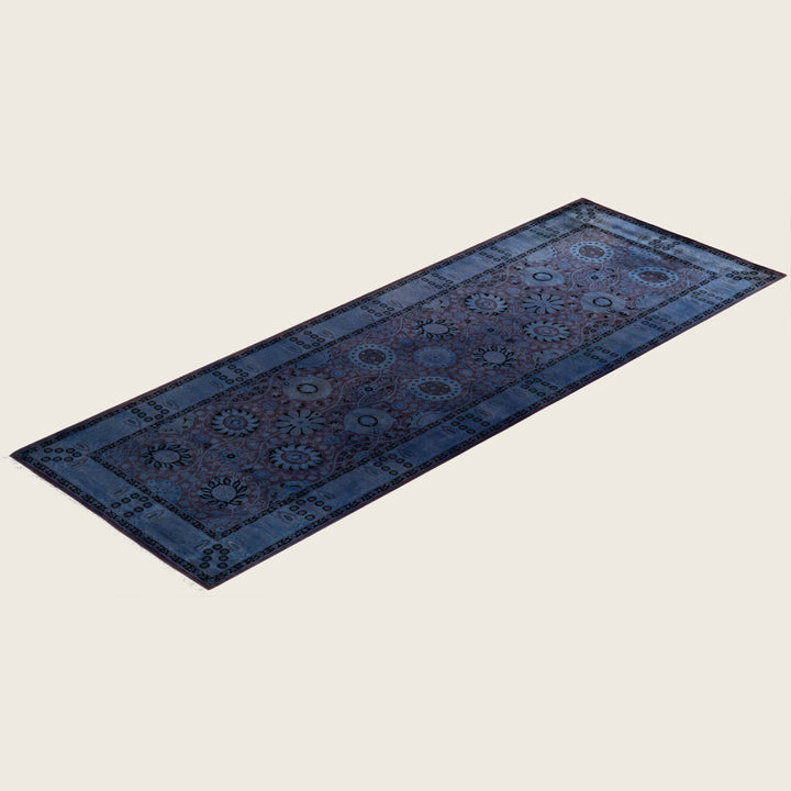 Purple Traditional Samsara Wool Runner - 3'2" x 8'9"