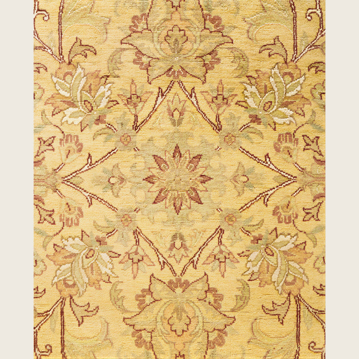 Yellow Traditional Samsara Wool Rug - 6'9" x 9'10"