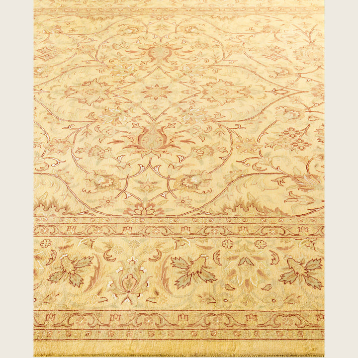 Yellow Traditional Samsara Wool Rug - 6'9" x 9'10"