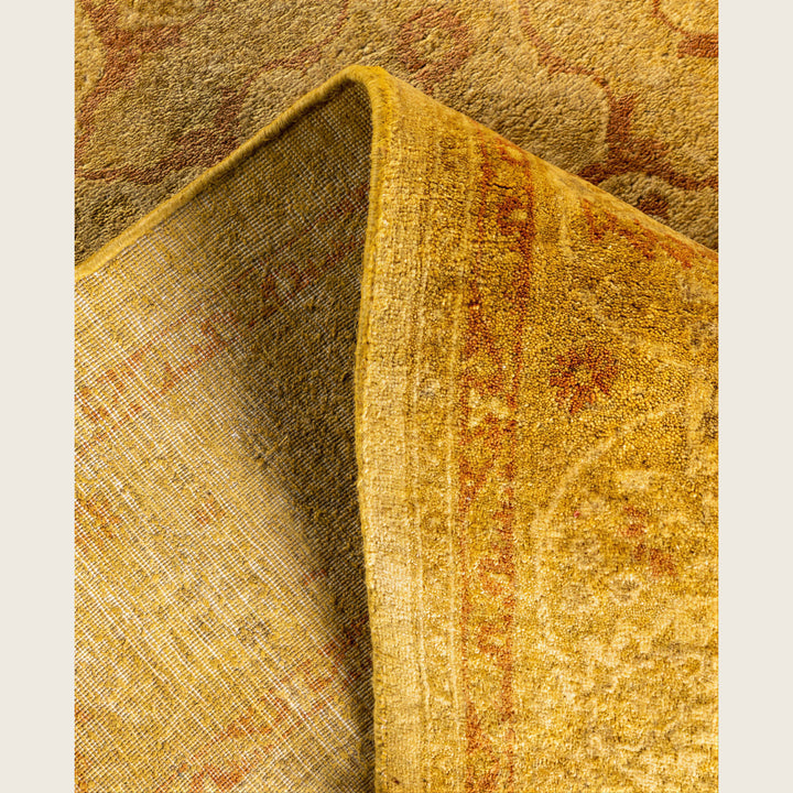 Yellow Traditional Samsara Wool Rug - 4'6" x 6'9"